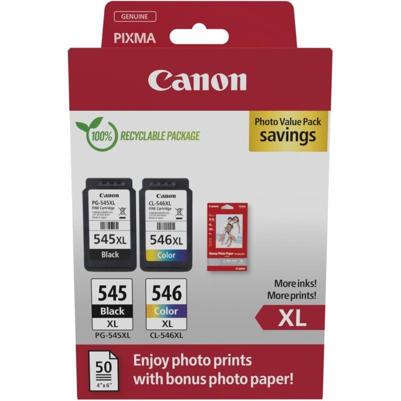 Pack cartuchos Canon PG-545XL + CL-546XL original